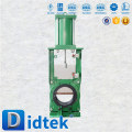 Didtek Atuador pneumático de alta qualidade Tipo de bolacha assentada resiliente Zero Downstream Leakage Slurry Knife Gate Valve